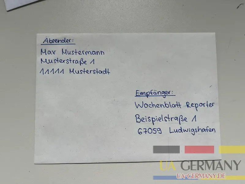 Як правильно підписати конверт в Німеччині